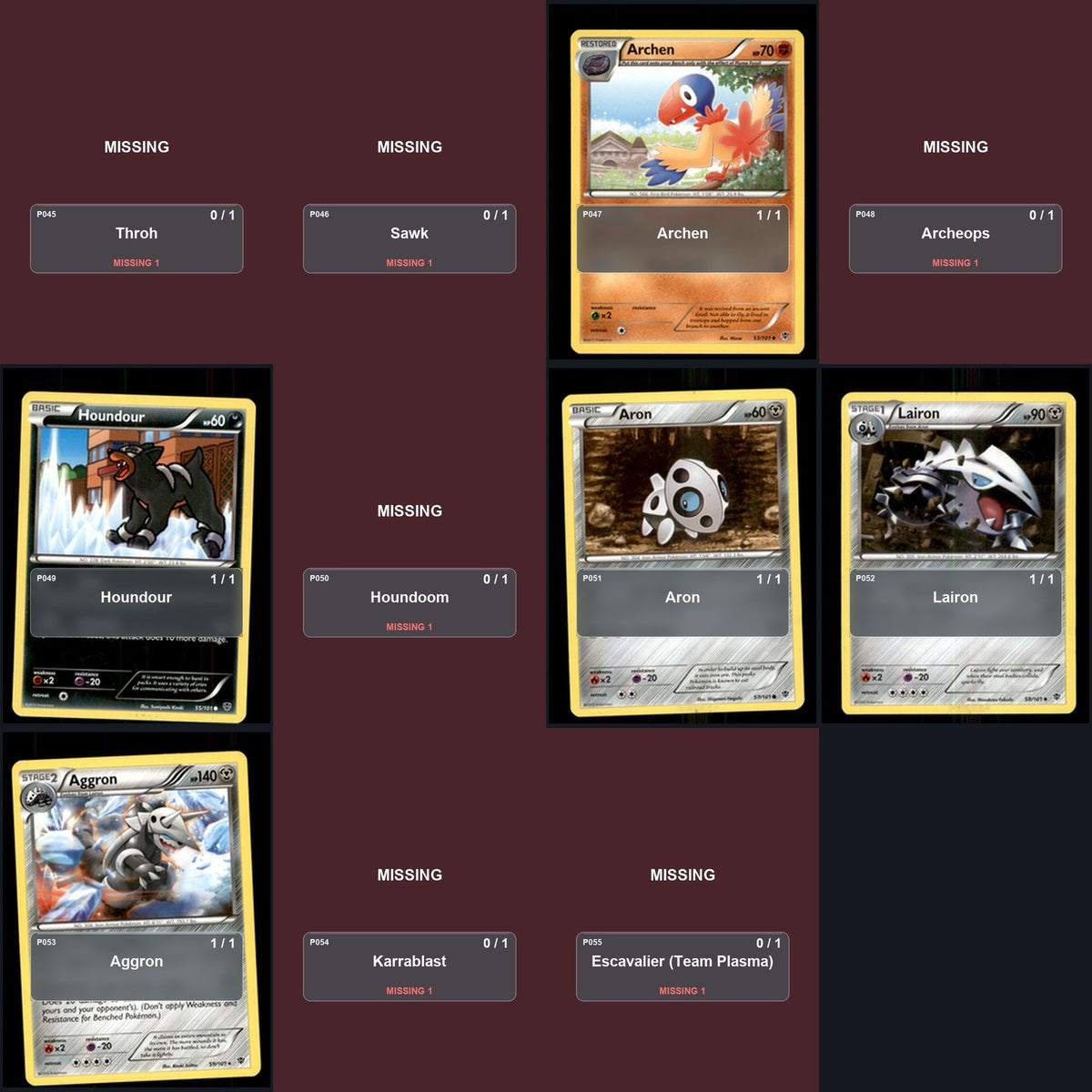 Pokemon TCG Plasma Blast C/UC/R Standard Set 46 Cards