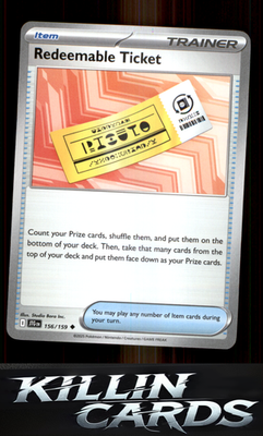 Redeemable Ticket 156/159 Pokemon Uncommon SV09: Journey Together Card NM