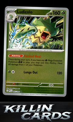 Reverse Holofoil Ludicolo - 007/094 007/094 Pokemon Uncommon ME02: Phantasmal Fl