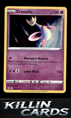 Cresselia 074/196 Pokemon Holo Rare SWSH11: Lost Origin Card NM