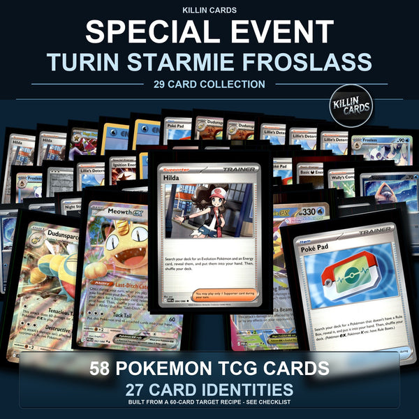 Partial Pokemon TCG Special Event Turin Starmie Froslass Decklist 58 Cards Deck