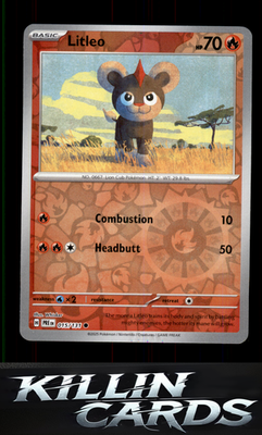Reverse Holofoil Litleo 015/131 Pokemon Common SV: Prismatic Evolutions Card NM