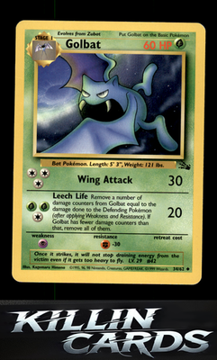 Golbat 34/62 Pokemon Uncommon Fossil Card LP