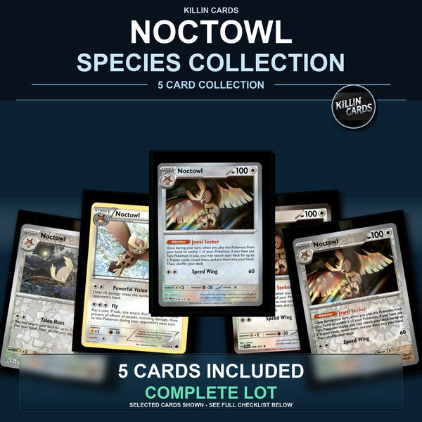 Pokemon TCG Noctowl Species Collection 5 Different Cards