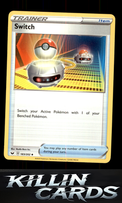 Switch 183/202 Pokemon Uncommon SWSH01: Sword & Shield Base Set Card NM