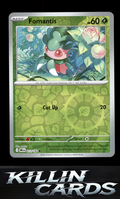 Reverse Holofoil Fomantis 013/182 Pokemon Common SV10: Destined Rivals Card NM