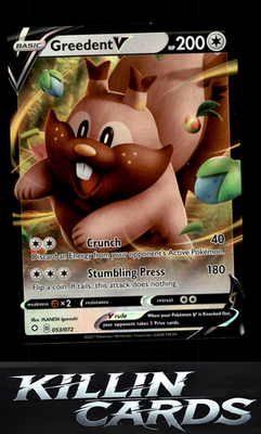 Greedent V 053/072 Pokemon Ultra Rare Shining Fates Card NM