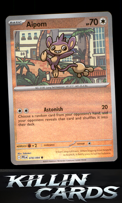 Reverse Holofoil Aipom 078/094 Pokemon Common ME02: Phantasmal Flames Card NM