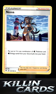Nessa 157/185 Pokemon Uncommon SWSH04: Vivid Voltage Card NM