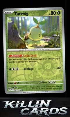 Reverse Holofoil Turtwig 010/162 Pokemon Common SV05: Temporal Forces Card NM