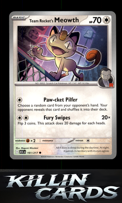 Team Rocket's Meowth 161/217 Pokemon Common ME: Ascended Heroes Card NM