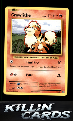 Growlithe 17/108 Pokemon Common XY - Evolutions Card LP