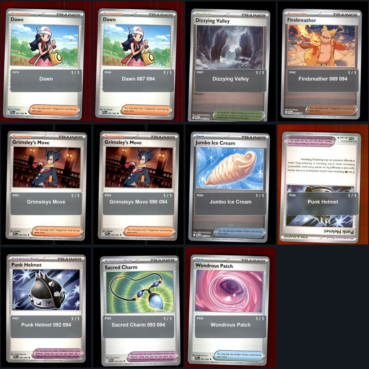 Pokemon TCG ME02: Phantasmal Flames C/UC/R Standard Set 85 Cards