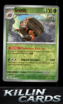 Reverse Holofoil Crustle - 012/182 012/182 Pokemon Rare SV10: Destined Rivals Ca