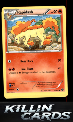 Rapidash 17/114 Pokemon Uncommon XY - Steam Siege Card NM