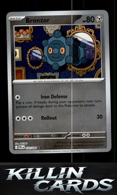 Reverse Holofoil Bronzor 071/094 Pokemon Common ME02: Phantasmal Flames Card NM