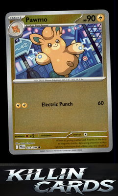 Reverse Holofoil Pawmo 033/094 Pokemon Common ME02: Phantasmal Flames Card NM