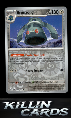 Reverse Holofoil Bronzong 067/131 Pokemon Uncommon SV: Prismatic Evolutions Card