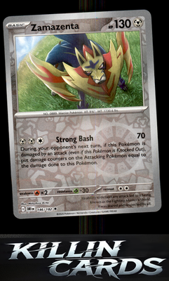 Reverse Holofoil Zamazenta - 146/182 146/182 Pokemon Rare SV10: Destined Rivals