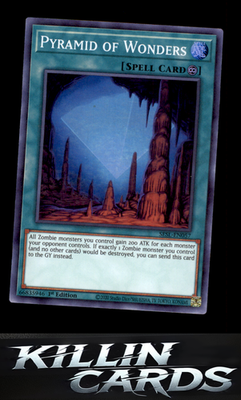 1st Edition Pyramid of Wonders SESL-EN057 YuGiOh Super Rare Secret Slayers Card