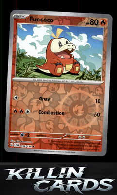 Reverse Holofoil Fuecoco 036/198 Pokemon Common SV01: Scarlet & Violet Base Set