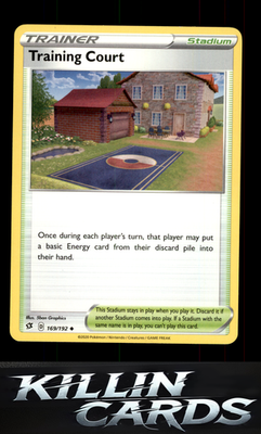 Training Court 169/192 Pokemon Uncommon SWSH02: Rebel Clash Card LP