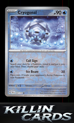 Reverse Holofoil Cryogonal 047/191 Pokemon Common SV08: Surging Sparks Card NM