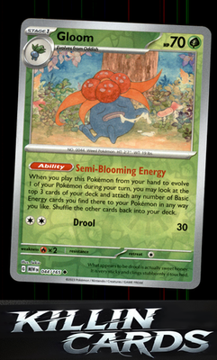 Reverse Holofoil Gloom 044/165 Pokemon Uncommon SV: Scarlet & Violet 151 Card NM