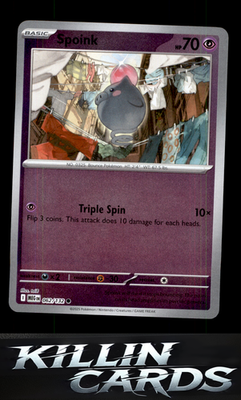 Reverse Holofoil Spoink 062/132 Pokemon Common ME01: Mega Evolution Card NM