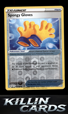 Reverse Holofoil Spongy Gloves 243/264 Pokemon Uncommon SWSH08: Fusion Strike Ca