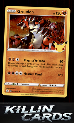 Groudon 017/025 Pokemon Holo Rare Celebrations Card NM