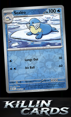 Reverse Holofoil Sealeo 044/191 Pokemon Common SV08: Surging Sparks Card NM