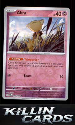 Reverse Holofoil Abra 080/167 Pokemon Common SV06: Twilight Masquerade Card NM