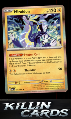 Miraidon 028/084 Pokemon Rare ME05: Pitch Black Card NM