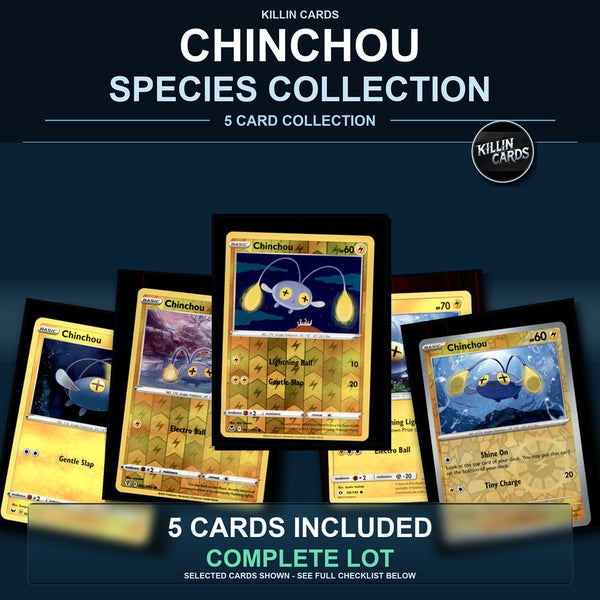 Pokemon TCG Chinchou Species Collection 5 Different Cards