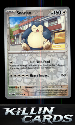 Reverse Holofoil Snorlax 136/167 Pokemon Uncommon SV06: Twilight Masquerade Card