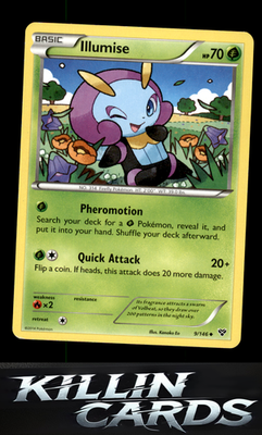 Illumise 9/146 Pokemon Uncommon XY Base Set Card LP