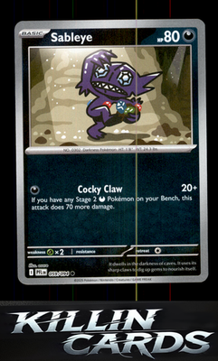 Reverse Holofoil Sableye 059/094 Pokemon Common ME02: Phantasmal Flames Card NM
