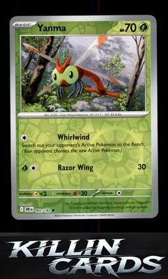 Reverse Holofoil Yanma - 002/182 002/182 Pokemon Common SV10: Destined Rivals Ca