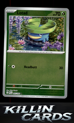 Reverse Holofoil Lotad 005/094 Pokemon Common ME02: Phantasmal Flames Card NM