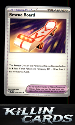Rescue Board 126/131 Pokemon Uncommon SV: Prismatic Evolutions Card NM