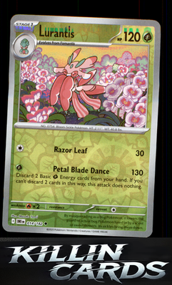 Reverse Holofoil Lurantis 014/182 Pokemon Uncommon SV10: Destined Rivals Card NM