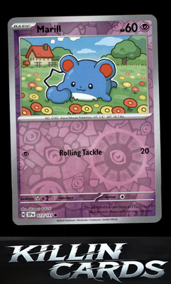 Reverse Holofoil Marill 073/191 Pokemon Common SV08: Surging Sparks Card NM