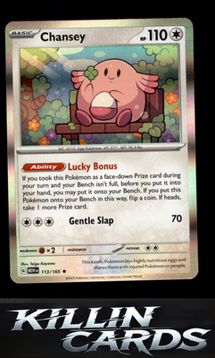 Chansey 113/165 Pokemon Rare SV: Scarlet & Violet 151 Card NM