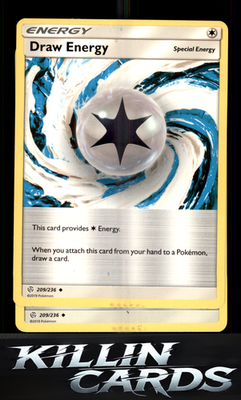 Draw Energy 209/236 Pokemon Uncommon SM - Cosmic Eclipse Card LP