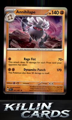 Annihilape - 047/091 047/091 Pokemon Rare SV: Paldean Fates Card NM