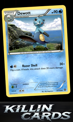 Dewott 31/114 Pokemon Uncommon XY - Steam Siege Card NM