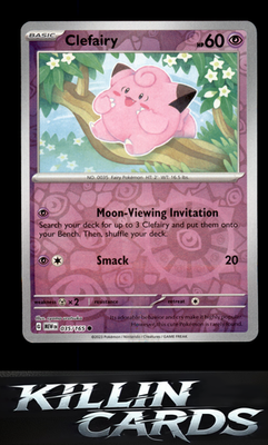 Reverse Holofoil Clefairy 035/165 Pokemon Common SV: Scarlet & Violet 151 Card N
