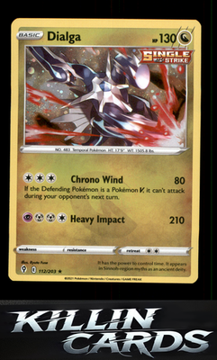 Dialga 112/203 Pokemon Holo Rare SWSH07: Evolving Skies Card NM