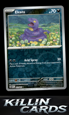 Reverse Holofoil Ekans 023/165 Pokemon Common SV: Scarlet & Violet 151 Card NM